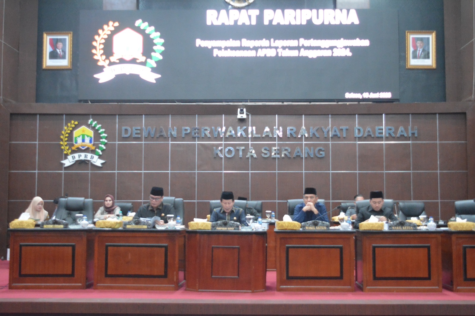 Paripurna Tentang Penyampaian Raperda Pelaksanaan APBD Tahun Anggaran 2024