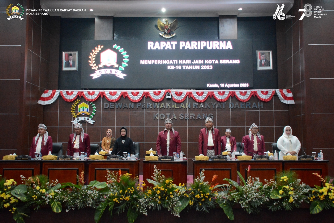 DPRD KOTA SERANG GELAR RAPAT PARIPURNA HUT KE-16 KOTA SERANG