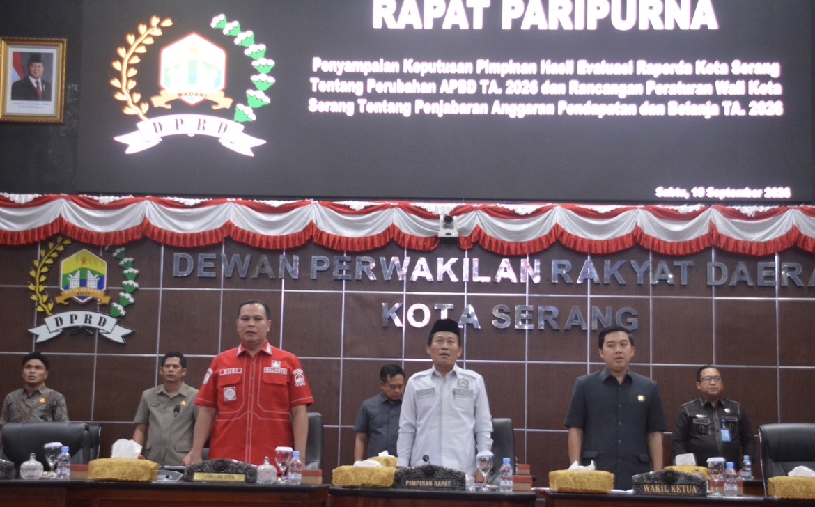 Perubahan APBD 2026 Kota Serang Masuk Tahap Penentuan, DPRD Sampaikan Hasil Evaluasi Gubernur