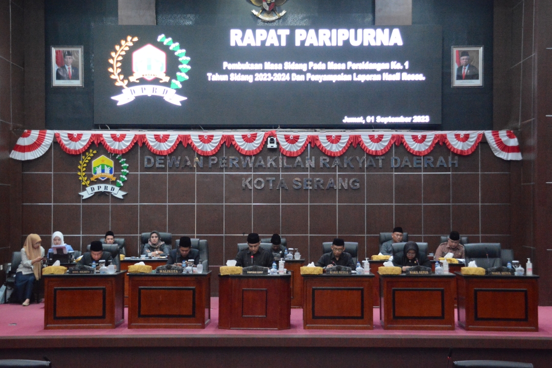 DPRD KOTA SERANG LAPORKAN HASIL RESES KE-2 TAHUN 2023 DALAM RAPAT PARIPURNA