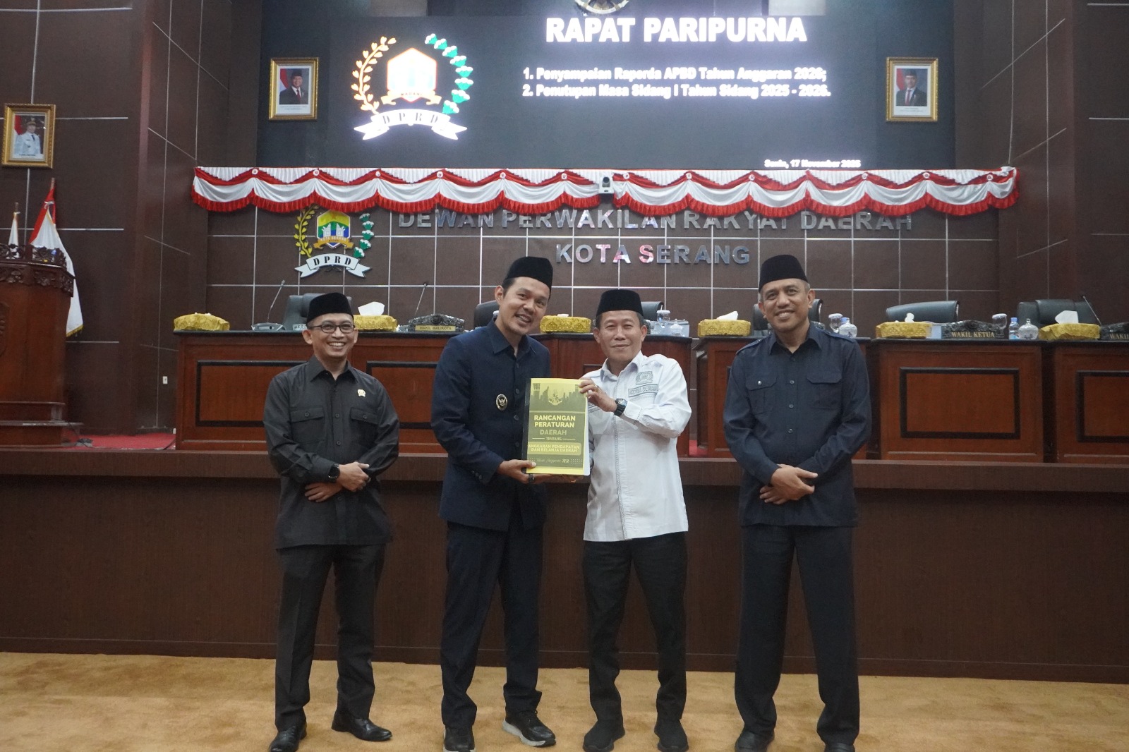 Penyampaian RAPERDA APBD TA. 2026 dan Penutupan Masa Sidang I Tahun Sidang 2025 - 2026