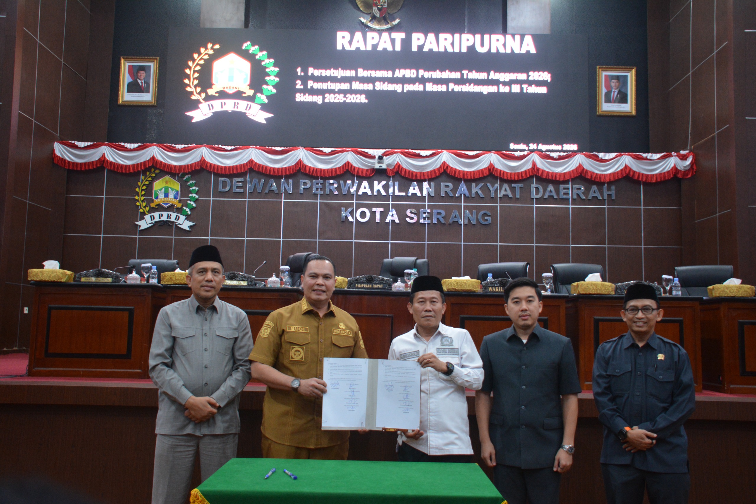 DPRD Kota Serang Setujui Perubahan APBD 2026, Anggota DPRD Segera Masuki Masa Reses
