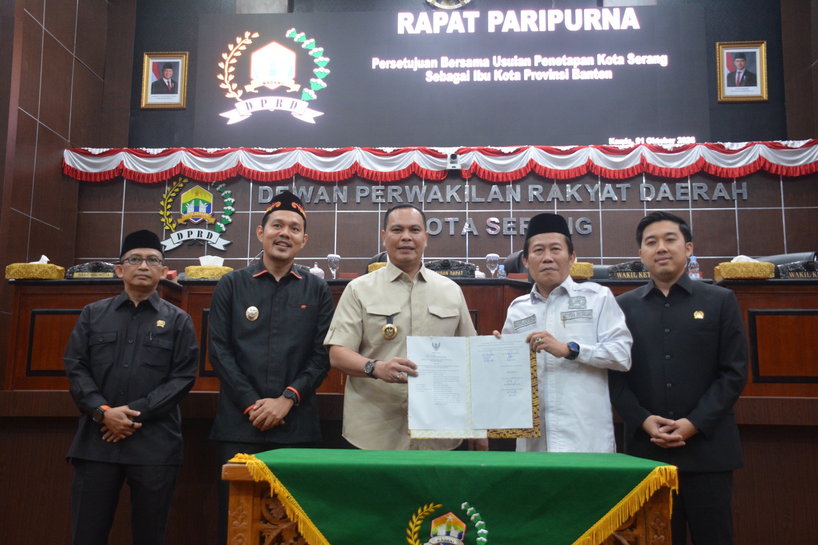 DPRD Kota Serang Setujui Usulan Penetapan Kota Serang sebagai Ibu Kota Provinsi Banten